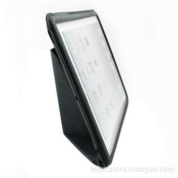 Innovative Folding Leather Case for New iPad, Full Access to All Functional Ports